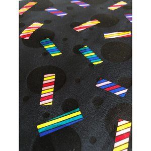 Vintage 1980s Silk Triangle Scarf  45" x 26" Bright Colored Squares Print #4